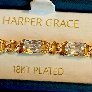 New Harper Grace Gold Plated & Cubic Zirconia Bracelet